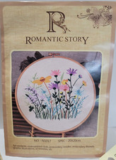 Romantic Story Embroidery Kit - Wild Flowers - 20 x 20 CM NO: N1017