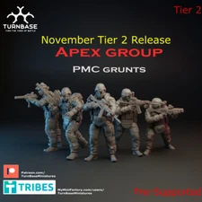 TurnBase Miniatures: Wargames -  Apex PMC Grunts x5 Pack