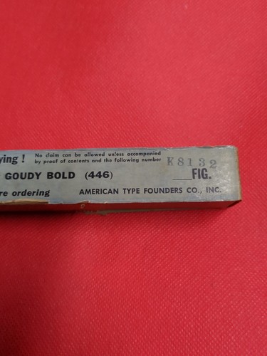 New open box Letterpress Lead Type 24 Pt. Goudy Bold - ATF Series #446 Vintage - Picture 3 of 12