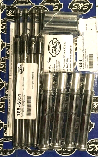 S&S Quickee Pushrods EZ Install Adjustable Chrome 99-16 Harley Twin Cam 106-6051