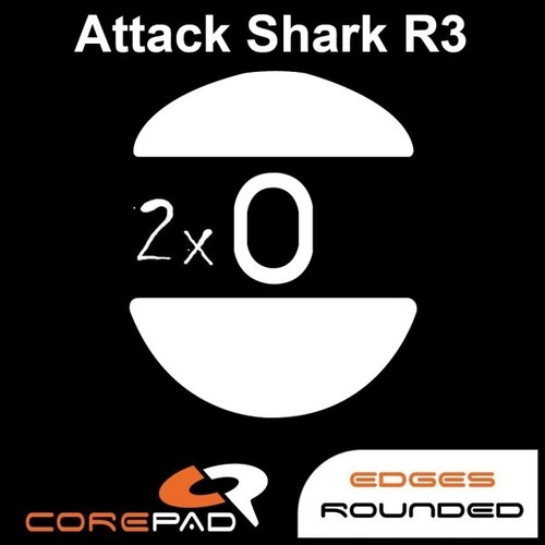 Corepad Skatez Attack Shark R3 Replacement Mouse Feet Hyperglides PTFE Teflon - 第 1/1 張圖片