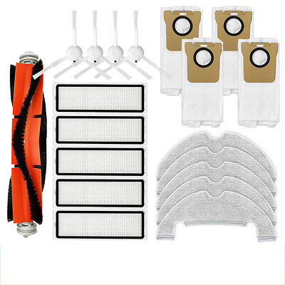 For XiaoMi STYTJ05ZHM Vacuum Cleaner Main Brush Side Brush Filter Dust Bag Set
