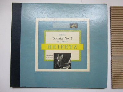 HEIFETZ   RARE 78 SET   DEBUSSY # 3   RCA  RED SEAL   ONLY 1 ON E BAY  VG  