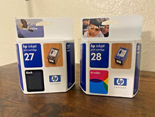 Set Factory Sealed Original HP 27 Black  28 Tri Color Inkjet Cartridges NEW 