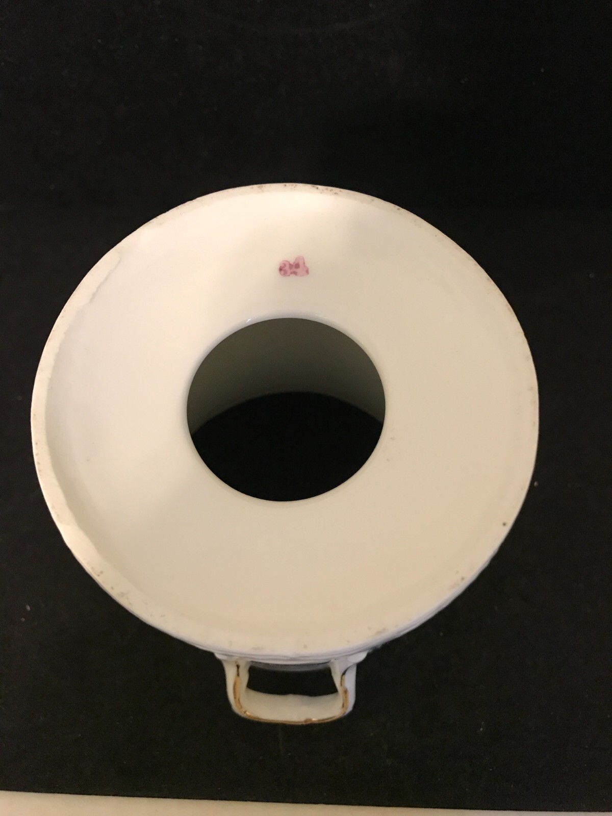 VINTAGE CONDENSED MILK HOLDER WITH LID WHITE AND LIGHT GREEN WITH