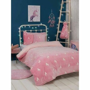 pink unicorn bedding set