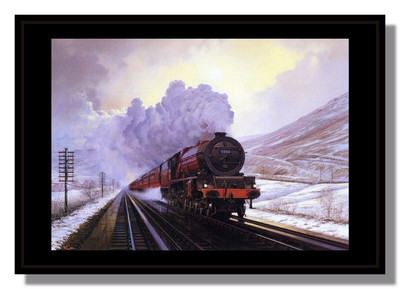 LMS Princess Royal 6203 Margaret Rose at Dillicar framed picture free p&p UK