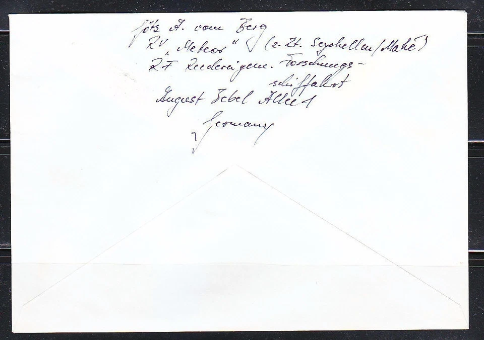 Germany 1995 sonder brief cover Marine FS Meteor 22 expedition North Atlantic - Image 2 of 2