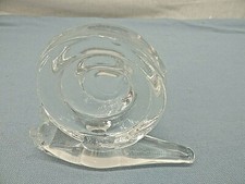 ART GLASS, CLEAR GLASS SNAIL, HANDCRAFTED