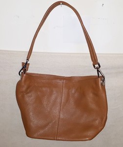 braune echtleder handtasche