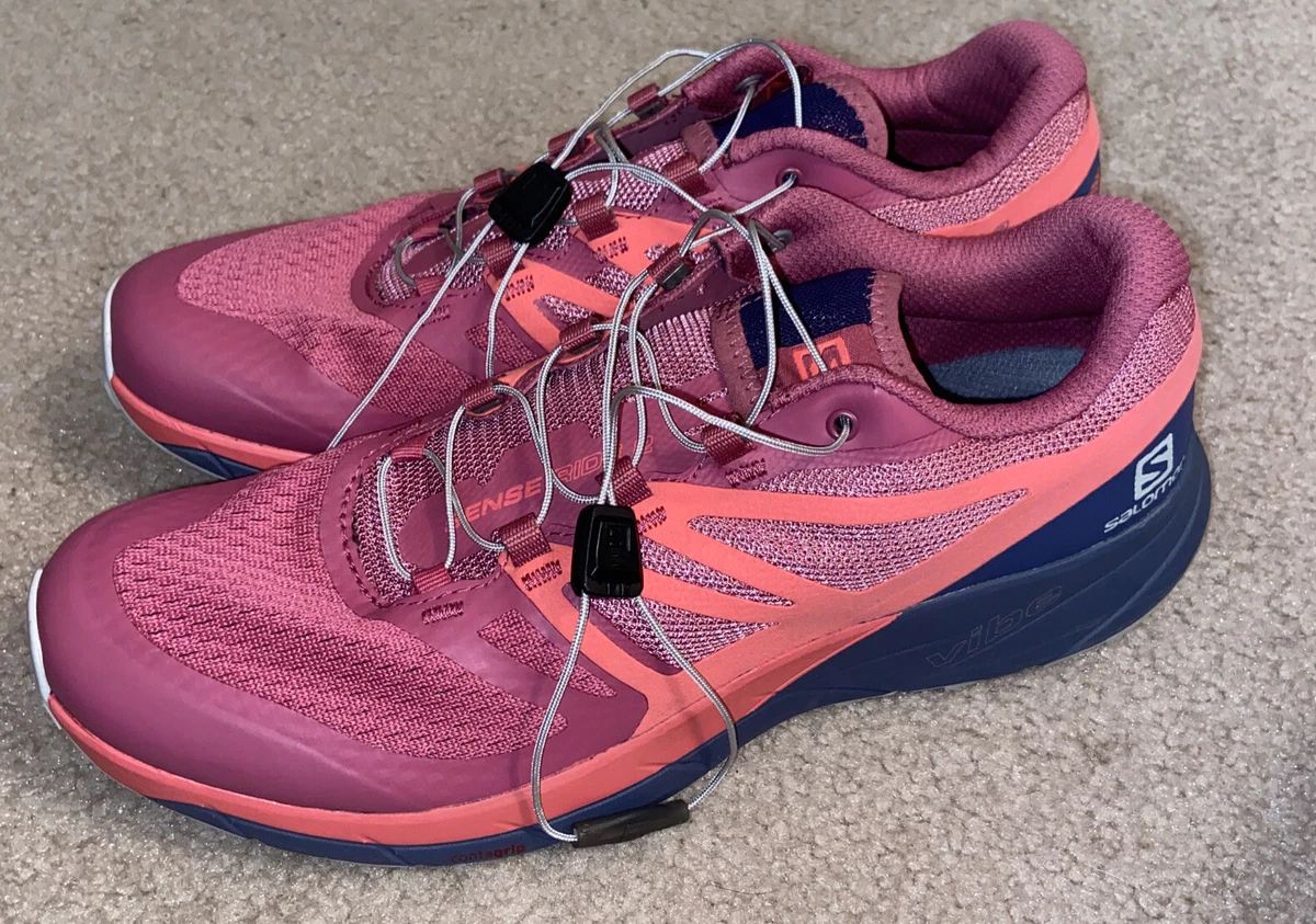 Salomon Womens Sense Ride 2 406769 Purple Running Shoes Sneakers Size 9.5
