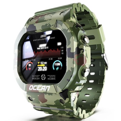 LOKMAT OCEAN Bluetooth Smartwatch 1.14 inch TFT Touch Screen Heart Rate Blood Pr
