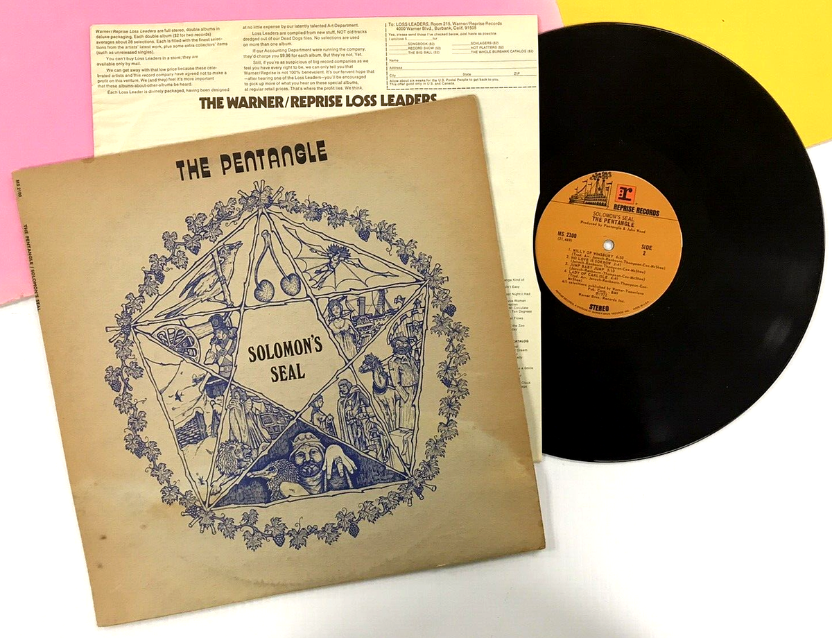 The PENTANGLE Solomon's Seal 1972 LP Textured Cover, VG+ Vinyl L