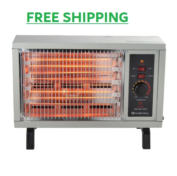 1500W Portable Radiant Electric Heater Automatic Thermostat Fan Forced  Warmer | eBay