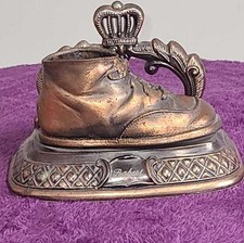 Vintage 1950's Bronze Baby Shoe Bookend