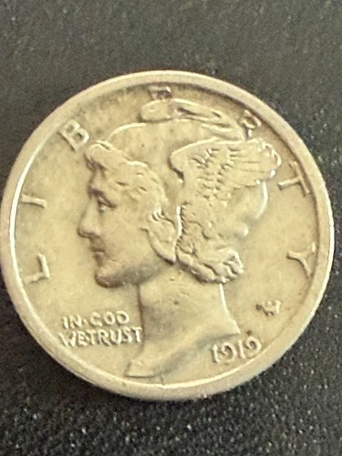 1919 S Mercury Dime VF+