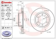 Brembo 09.D617.11 Brake Disc for Toyota