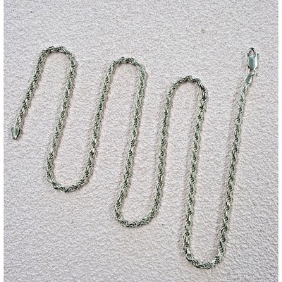 AGI VINTAGE ITALIENISCHE 925 STERLINGSILBER SEIL KETTE 30 Zoll.  37g AT
