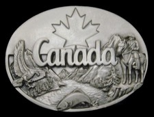 RG20166 NOS VERY COOL VINTAGE 1990  CANADA  SOUVENIR PEWTER BUCKLE