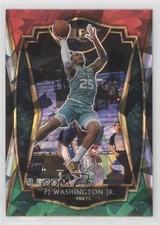 2020 Select Premier Level Red White Green Cracked Ice Prizm PJ Washington Jr 0b3