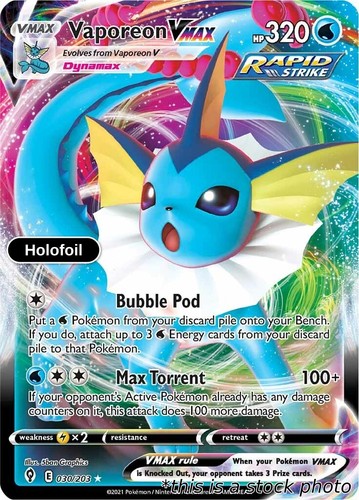 Vaporeon VMAX 030/203 SWSH07: Evolving Skies HP Pokemon