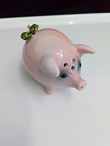 Vintage Bundle of Pig Ornaments Money box No Key - Pot Puree pig - Napkin ring - Picture 7 of 20
