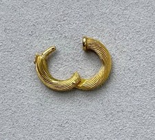 Antyk Vintage 14K żółte złoto szczegółowe zapięcie uchwyt na charm przedłużacz