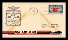 US COVER AIR MAIL FDC SCOTT C23 NATIONAL AIR MAIL WEEK DAYTON OHIO TORN SIDE