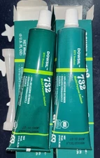 (2) Two DOWSIL 732 Multi-Purpose Sealant  3oz Tube  Clear  100% Silicone Rubber