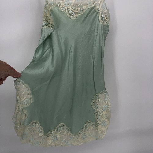 Vintage Victorias Secret Teddy Babydoll Small Gold Crown Blue Silk Chemise Lace - Picture 7 of 16