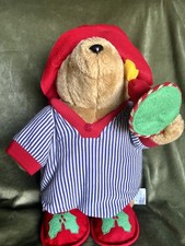 Paddington Bear Christmas Plush 16" Holiday Kids Gifts Candle Pajamas Vintage