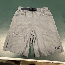 Patagonia Youth Shorts Size Large Light Blue 100 Nylon Elastic Waist, Pockets