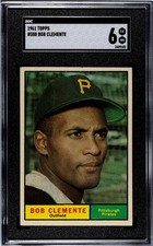 1961 Topps Roberto Clemente #388 SGC 6 Good Centering