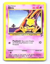 Abra 65/130 Common Base Set 2 Pokemon Near Mint