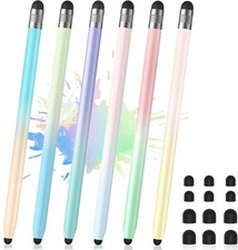 6Pcs Stylus, Stylus Pen for Touchscreen, 2-in-1 6 Gradient Colors