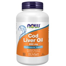 Cod Liver Oil 250 Softgels 650 Mg by Now Foods