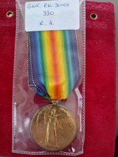 WW1 Victory Medal 330 GNR P.W. Jones Royal Artillery