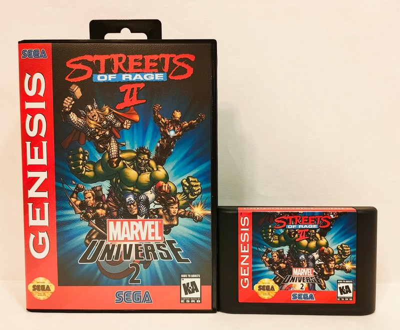Streets of Rage 2 x Marvel Universe 2 for Sega Genesis/Mega Drive