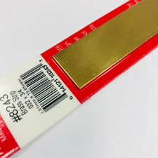 K&S 8243 Brass Strip 0.032" x 3/4" x 12"