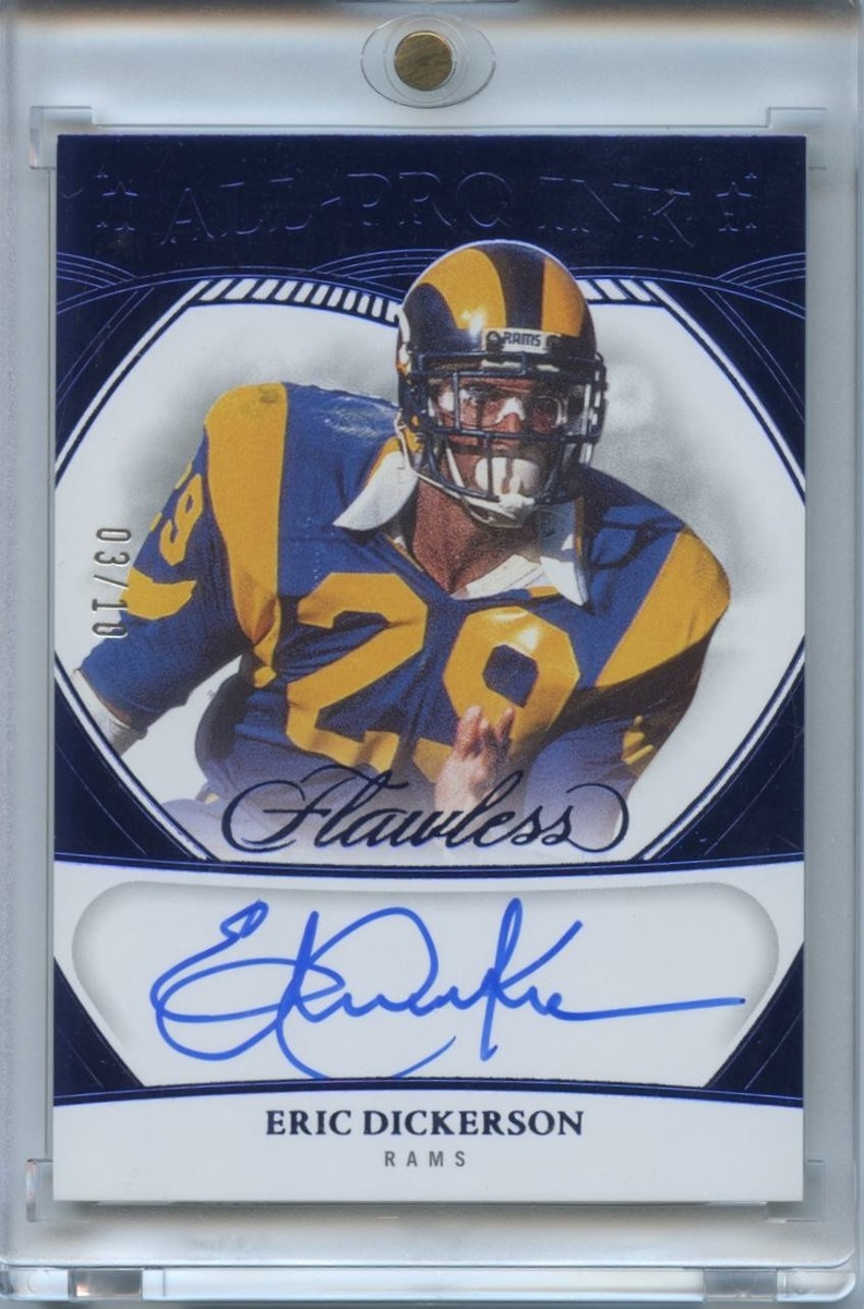 Eric Dickerson 2025 Flawless Auto Autograph Blue Los Angeles Rams