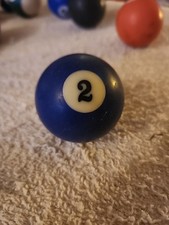 Replacement Pool Ball 2 Ball Solid Blue Billiard Ball