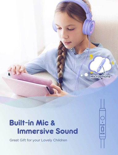 Auriculares iClever Niños, Auriculares Niños para Niños, Volumen 85/94dB - Imagen 2 de 6