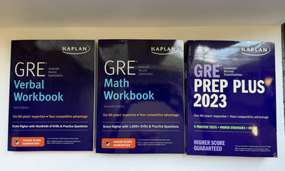 GRE COMPLETE PREP PLUS 3 BOOK SET BY KAPLAN