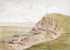 Capstone Point Ilfracombe Devon 1866 Watercolour Painting - 19th Century