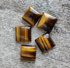 AAA Natural Tiger Eye Cabochon Square Shape Loose Gemstone