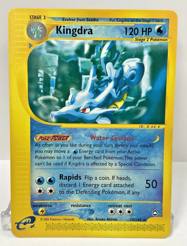 KINGDRA 2002 POKÉMON AQUAPOLIS E-SERIES 19/147