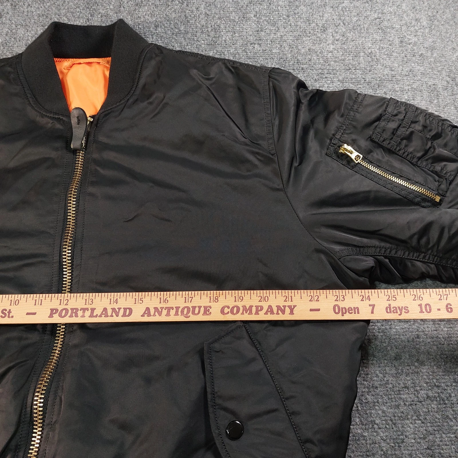 Vintage Y2K Alpha Industries MA-1 Bomber Jacket Mens Medium Black Reversible image 10