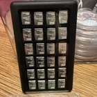 24 X 1g Silver Valcambi Suisse solid silver bars 999 Bullion In Element Card