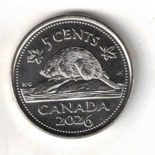 2026 Canadian Brilliant Uncirculated KCIII First Strike Five Cent Coin!