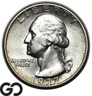 1937-S Washington Quarter Choice AU++, Tougher Date